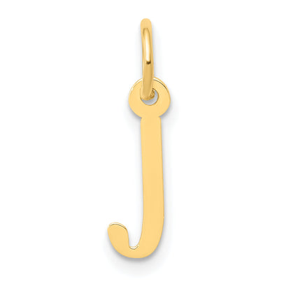 10K Gelbgold Klein Schräg Block Initiale J Charm