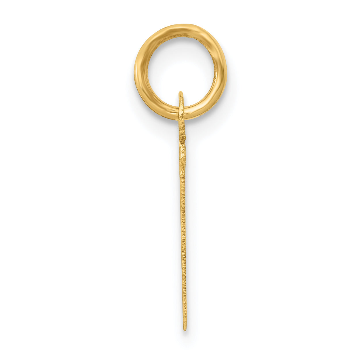 10K Gelbgold Klein Schräg Block Initiale M Charm