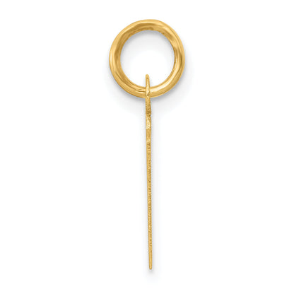 10K Gelbgold Klein Schräg Block Initiale M Charm