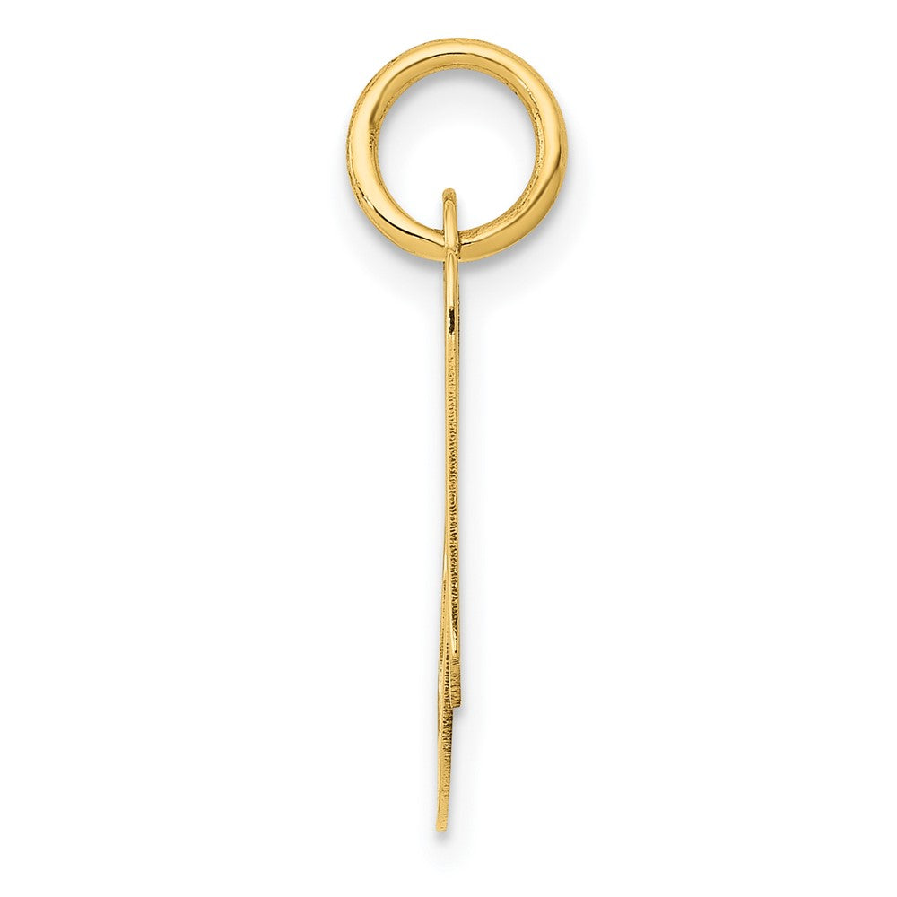 10K Gelbgold 10K Klein Fantasie Schreibschrift Initiale A Charm
