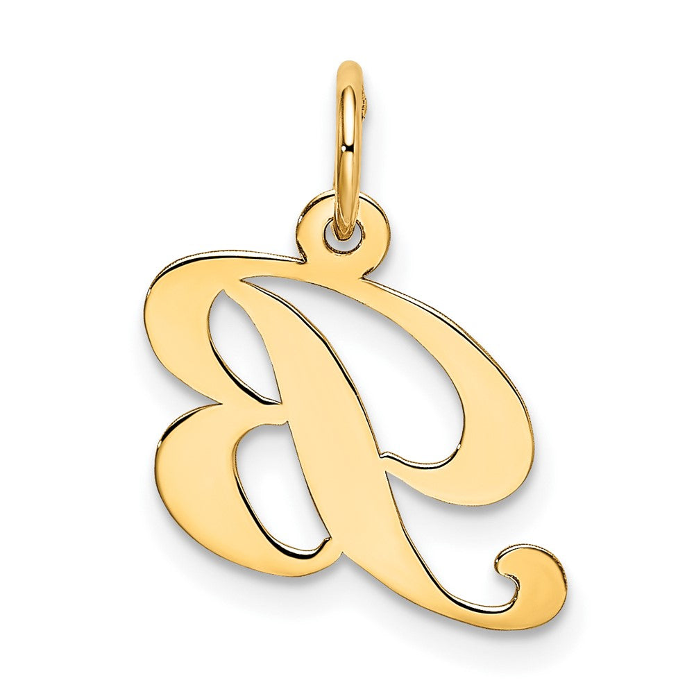 10K Gelbgold 10K Klein Fantasie Schreibschrift Initiale B Charm