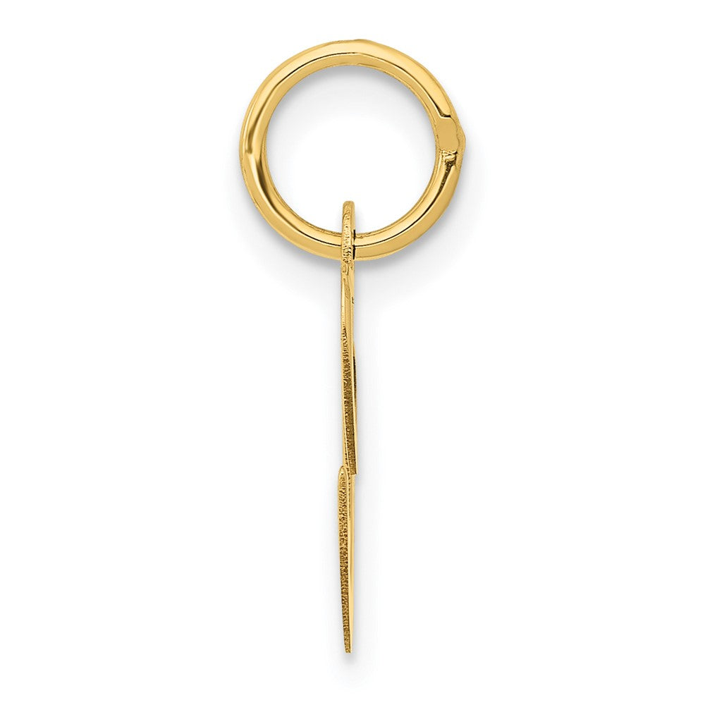 10K Gelbgold 10K Klein Fantasie Schreibschrift Initiale C Charm