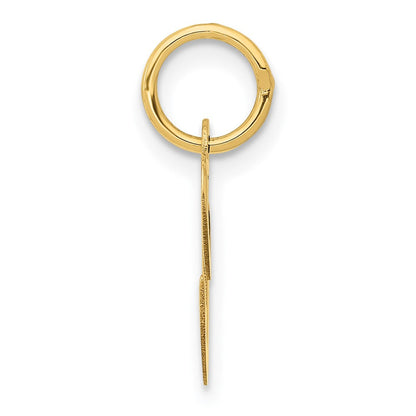 10K Gelbgold 10K Klein Fantasie Schreibschrift Initiale C Charm