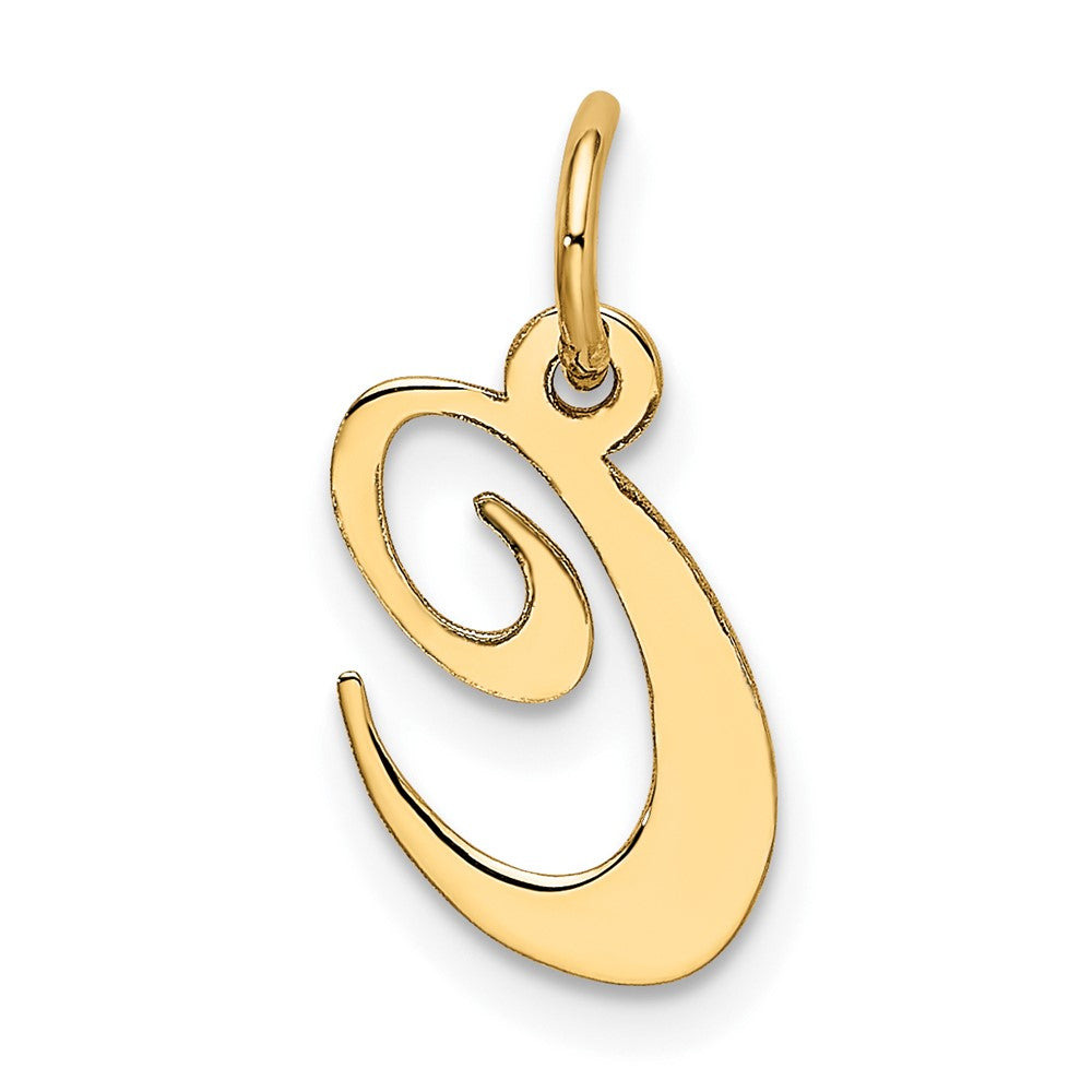 10K Gelbgold 10K Klein Fantasie Schreibschrift Initiale C Charm