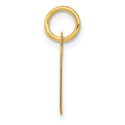 10K Gelbgold 10K Klein Fantasie Schreibschrift Initiale D Charm