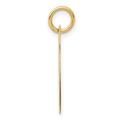 10K Gelbgold 10K Klein Fantasie Schreibschrift Initiale I Charm