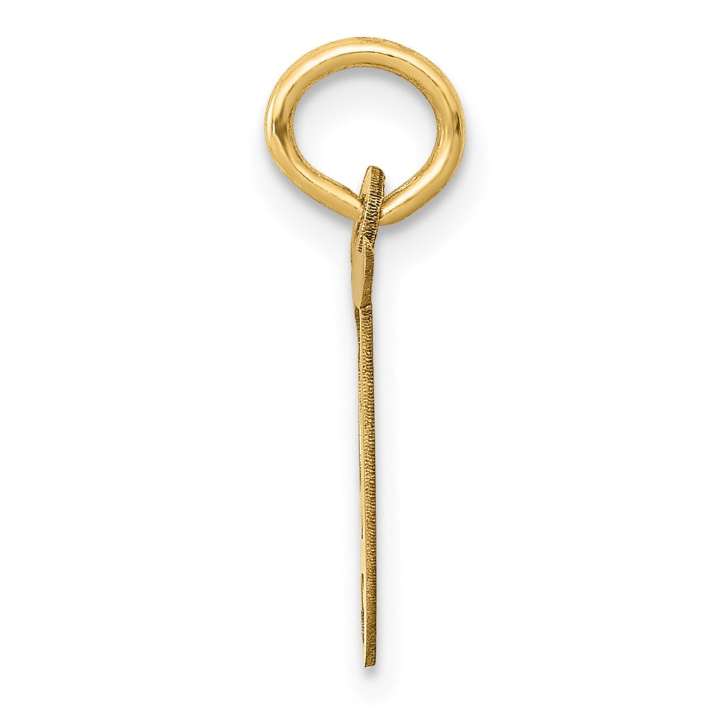 10K Gelbgold 10K Klein Fantasie Schreibschrift Initiale T Charm