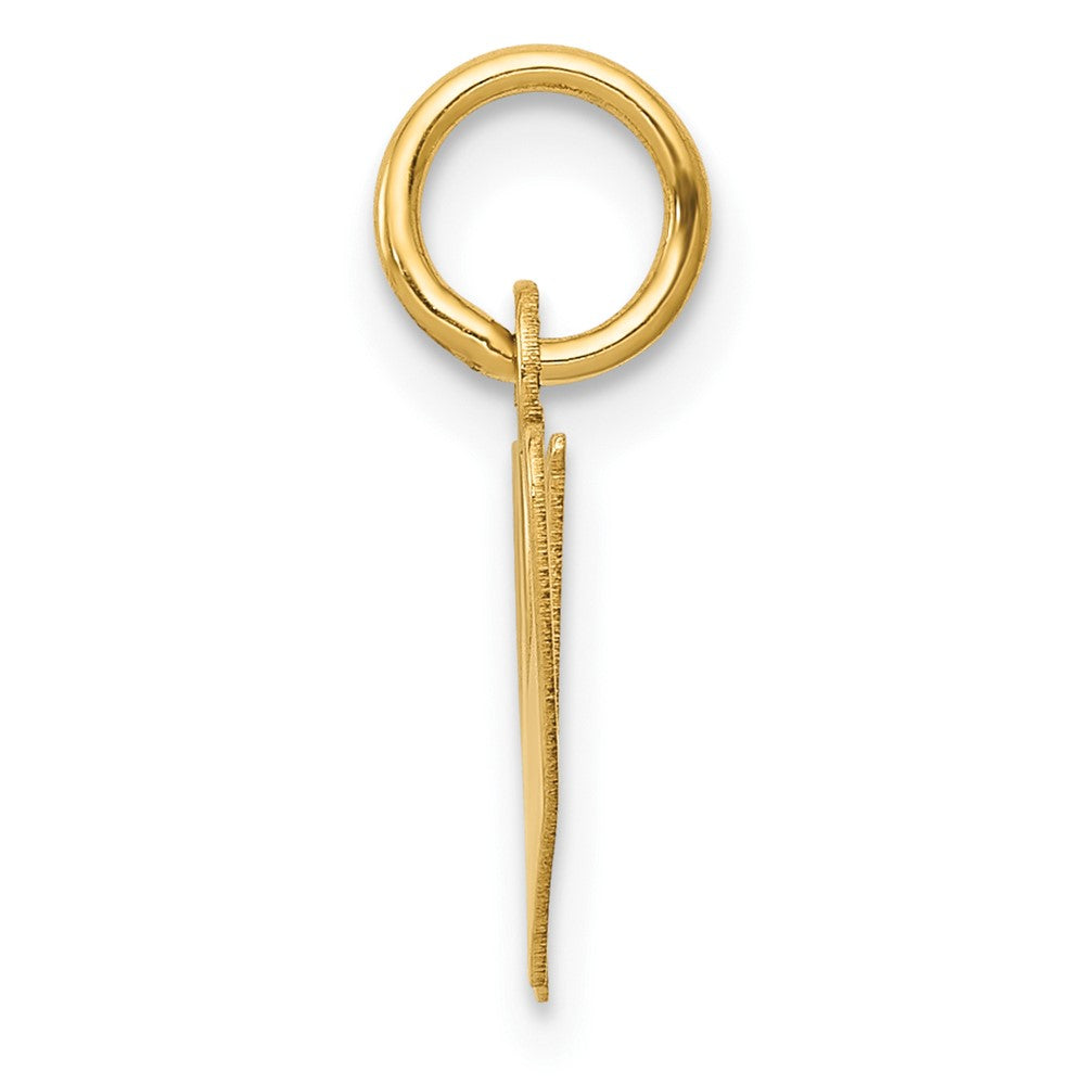 10K Gelbgold 10K Klein Fantasie Schreibschrift Initiale W Charm