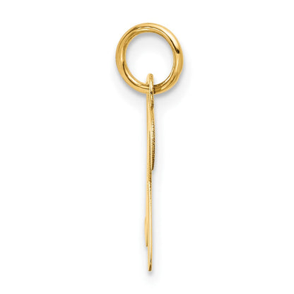 10K Gelbgold 10K Klein Fantasie Schreibschrift Initiale X Charm