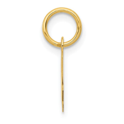 10K Gelbgold Klein Schreibschrift Initiale A Charm