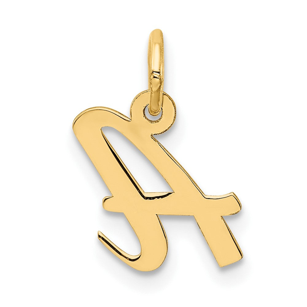 10K Gelbgold Klein Schreibschrift Initiale A Charm