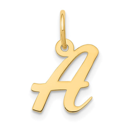10K Gelbgold Klein Schreibschrift Initiale A Charm