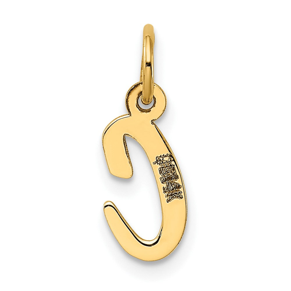 10K Gelbgold Klein Schreibschrift Initiale C Charm