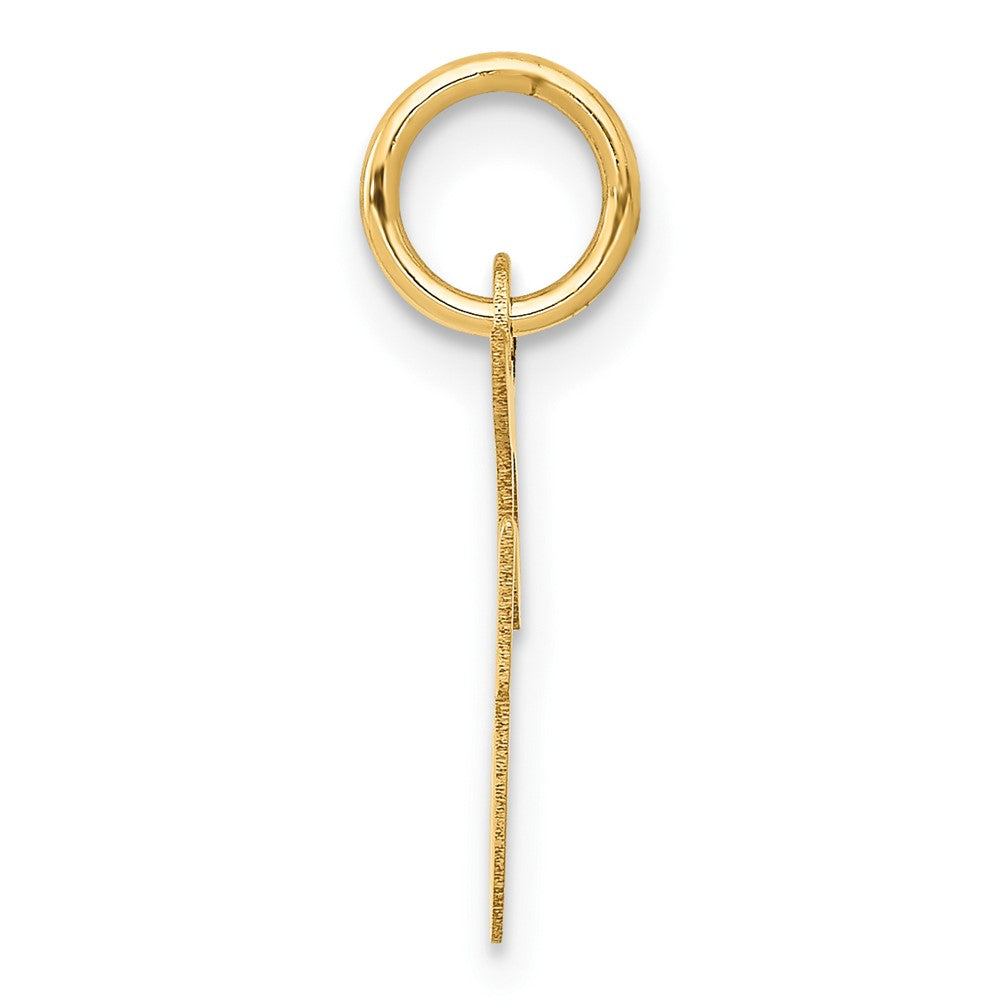10K Gelbgold Klein Schreibschrift Initiale F Charm