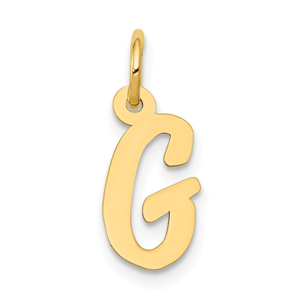 10K Gelbgold Klein Schreibschrift Initiale G Charm