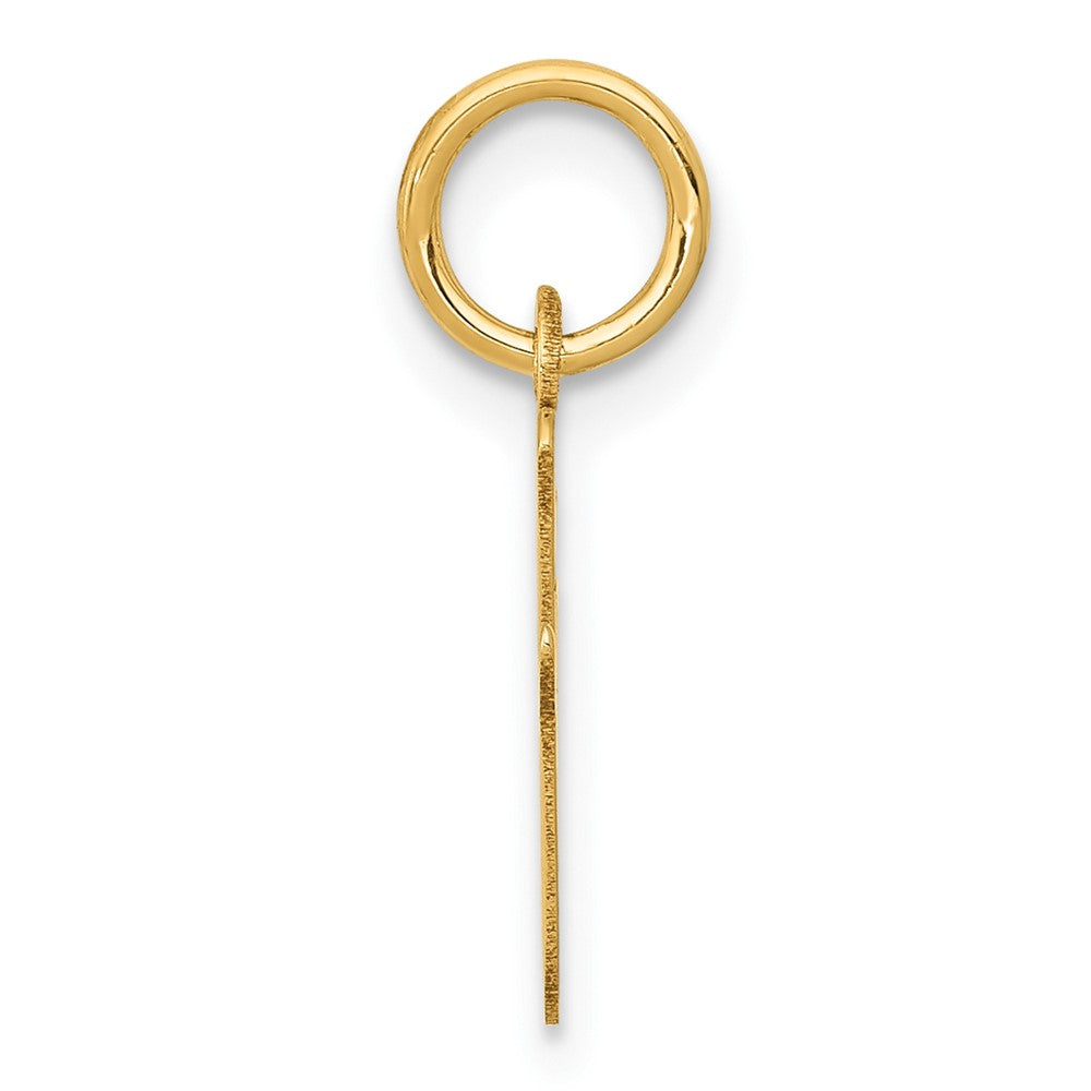 10K Gelbgold Klein Schreibschrift Initiale I Charm