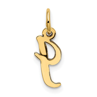 10K Gelbgold Klein Schreibschrift Initiale I Charm