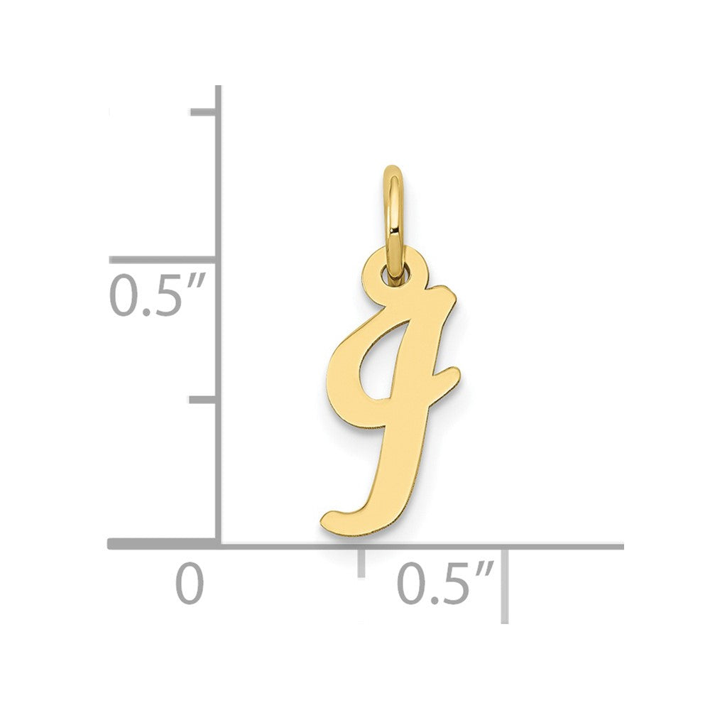 10K Gelbgold Klein Schreibschrift Initiale I Charm