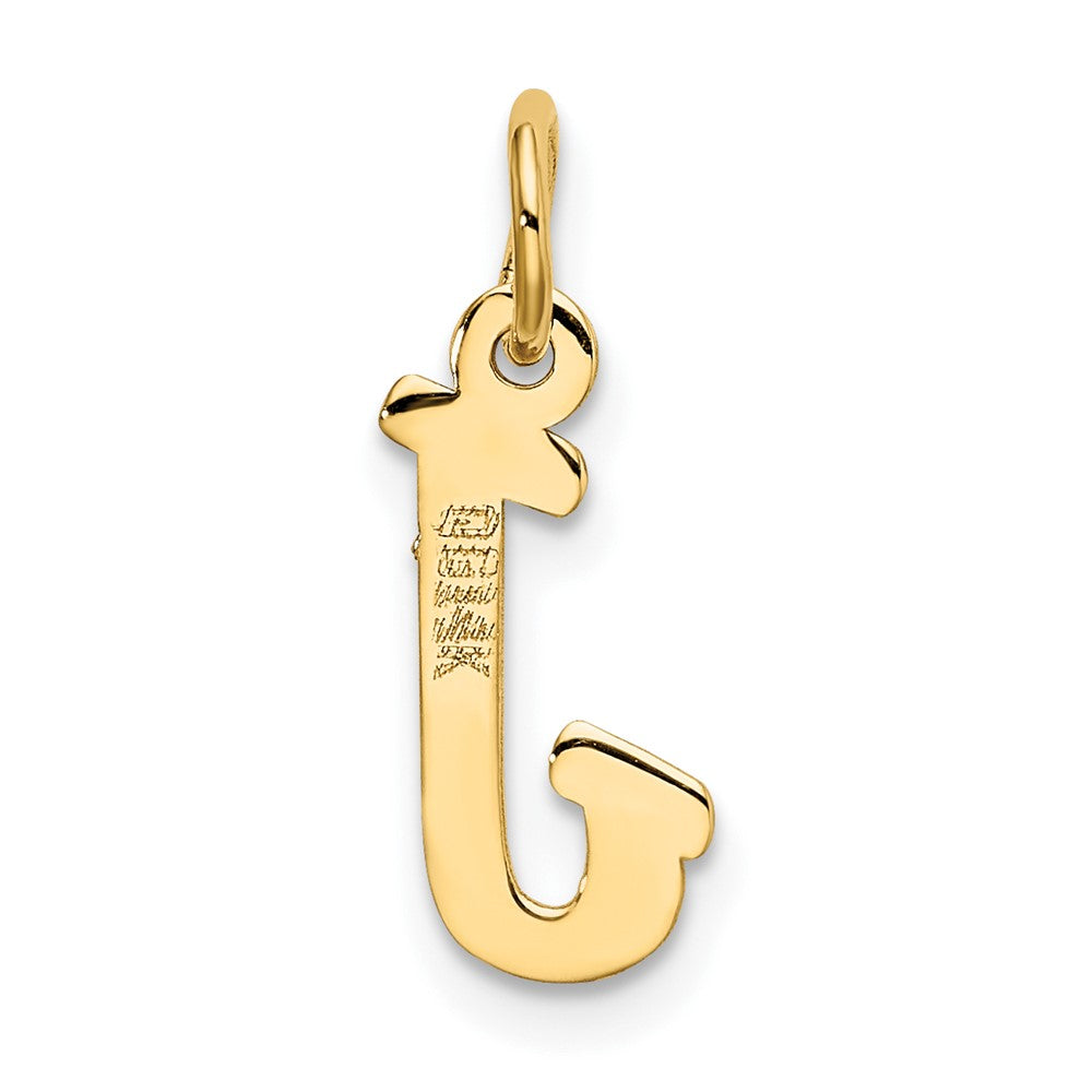 10K Gelbgold Klein Schreibschrift Initiale J Charm