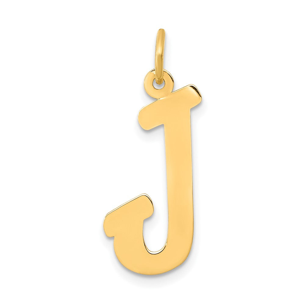 10K Gelbgold Klein Schreibschrift Initiale J Charm