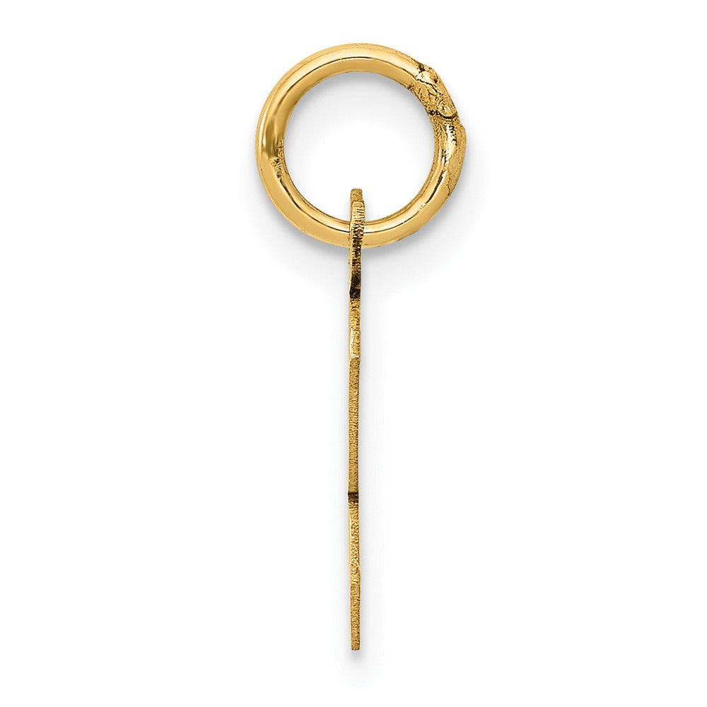 10K Gelbgold Klein Schreibschrift Initiale K Charm