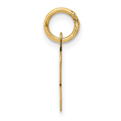 10K Gelbgold Klein Schreibschrift Initiale K Charm