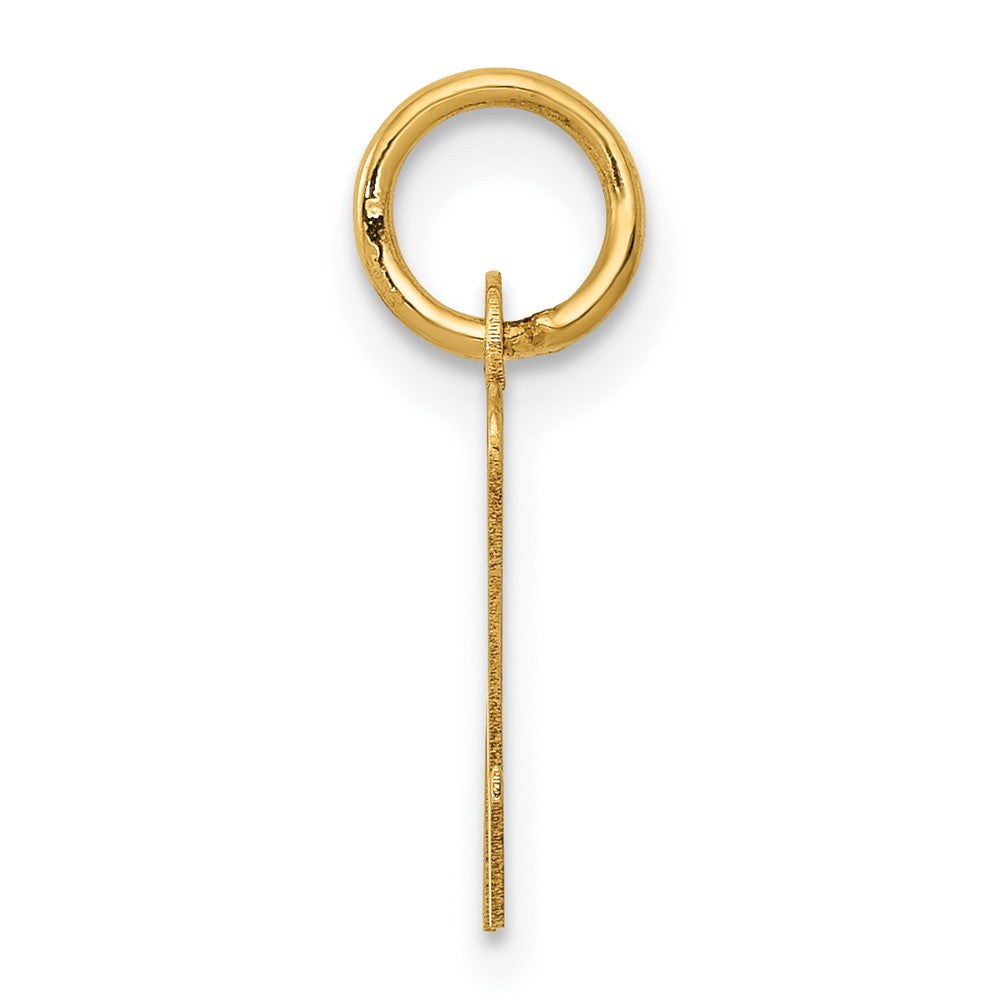 10K Gelbgold Klein Schreibschrift Initiale N Charm