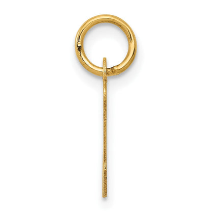 10K Gelbgold Klein Schreibschrift Initiale N Charm