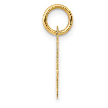 10K Gelbgold Klein Schreibschrift Initiale O Charm