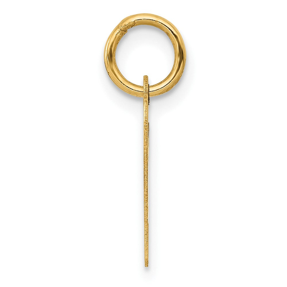10K Gelbgold Klein Schreibschrift Initiale P Charm