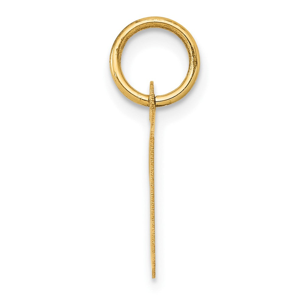 10K Gelbgold Klein Schreibschrift Initiale T Charm