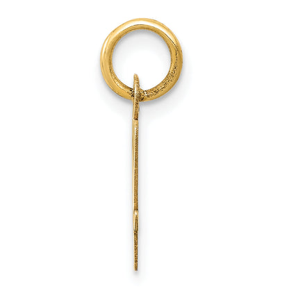 10K Gelbgold Klein Schreibschrift Initiale V Charm