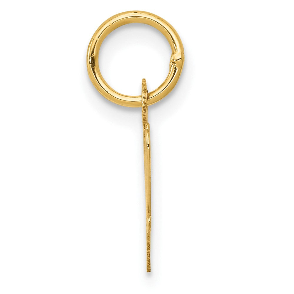 10K Gelbgold Klein Schreibschrift Initiale W Charm