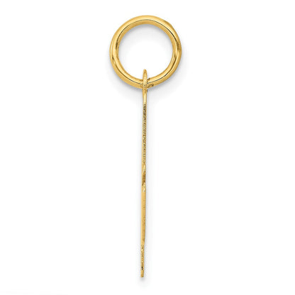 10K Gelbgold 10K Mittel Schreibschrift Buchstabe A Initiale Charm