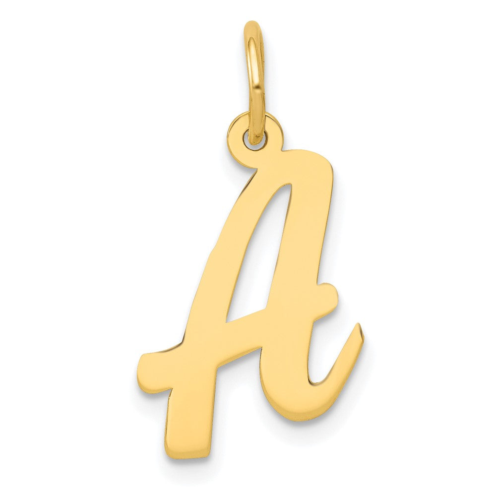 10K Gelbgold 10K Mittel Schreibschrift Buchstabe A Initiale Charm