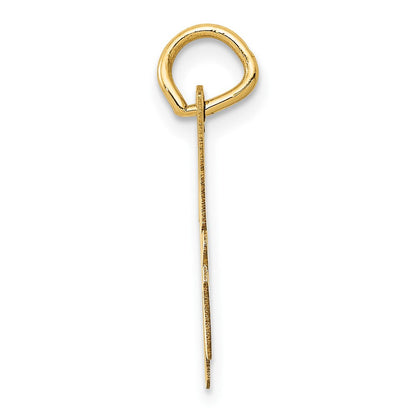 10K Gelbgold 10K Mittel Schreibschrift Buchstabe H Initiale Charm
