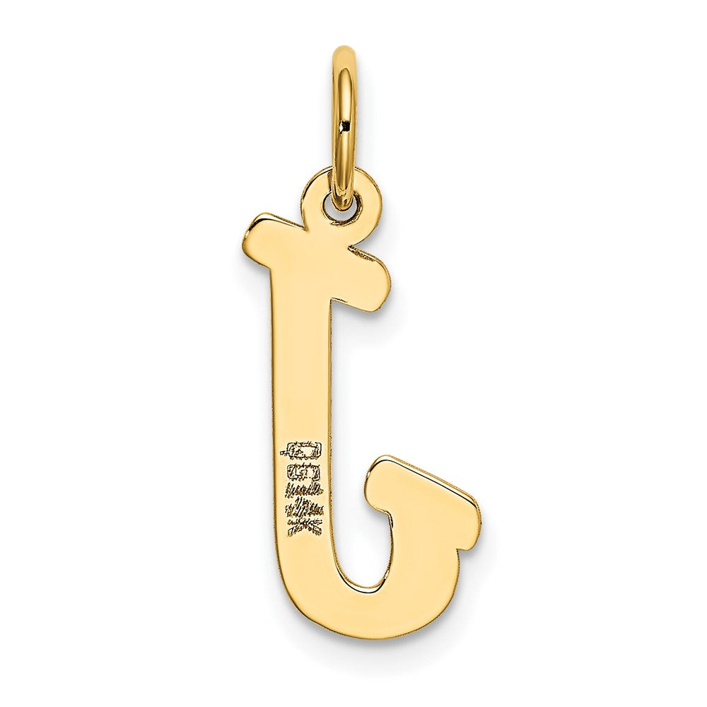10K Gelbgold 10K Mittel Schreibschrift Buchstabe J Initiale Charm