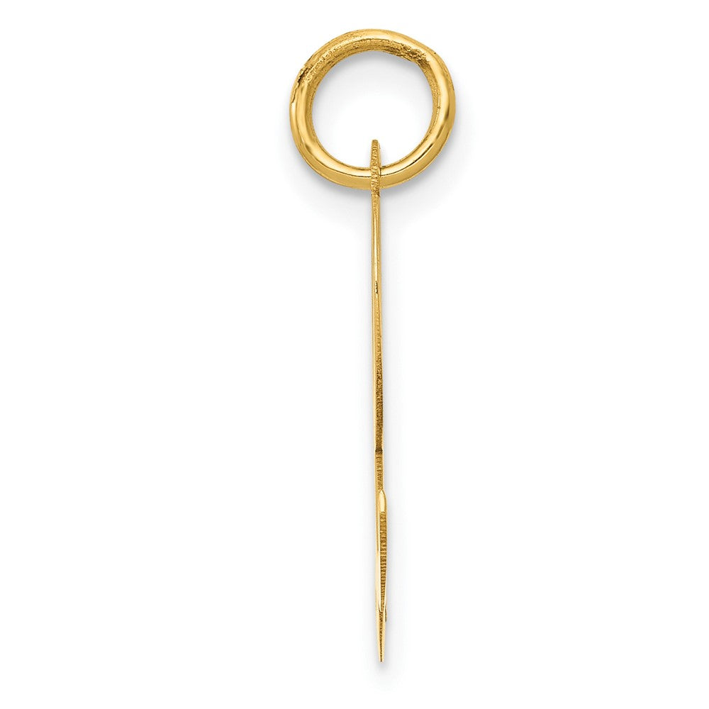 10K Gelbgold 10K Mittel Schreibschrift Buchstabe L Initiale Charm