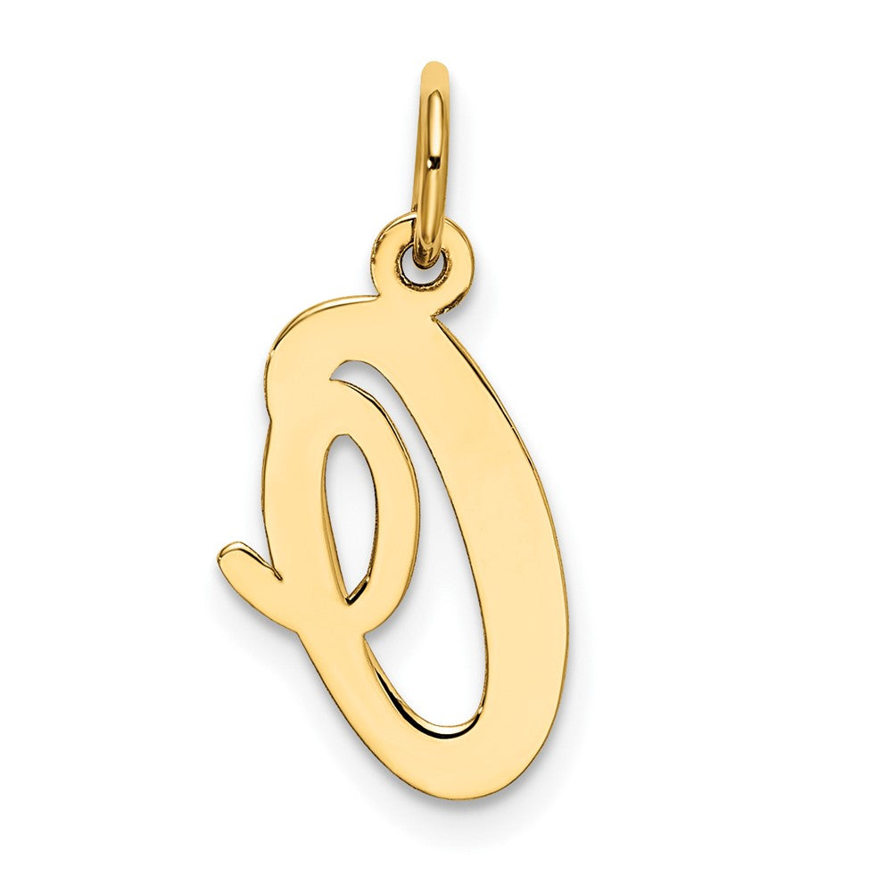 10K Gelbgold 10K Mittel Schreibschrift Buchstabe O Initiale Charm