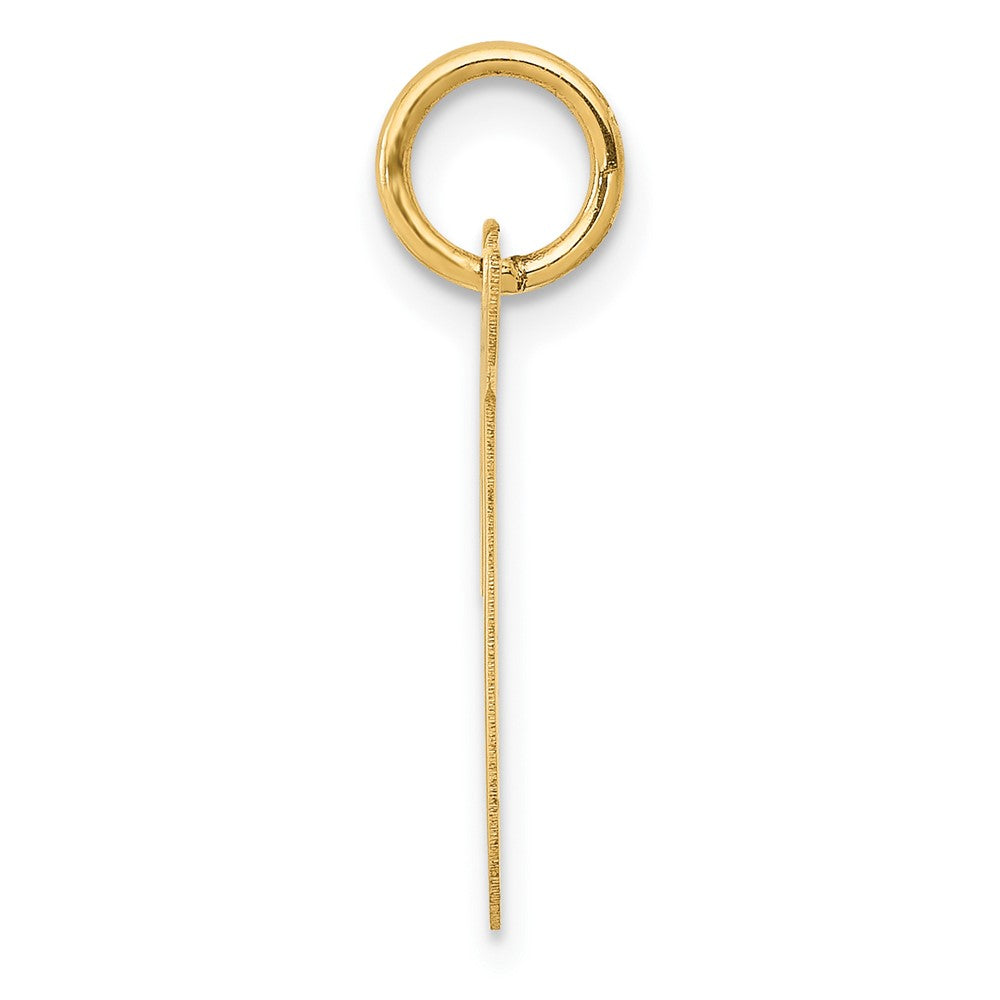 10K Gelbgold 10K Mittel Schreibschrift Buchstabe T Initiale Charm