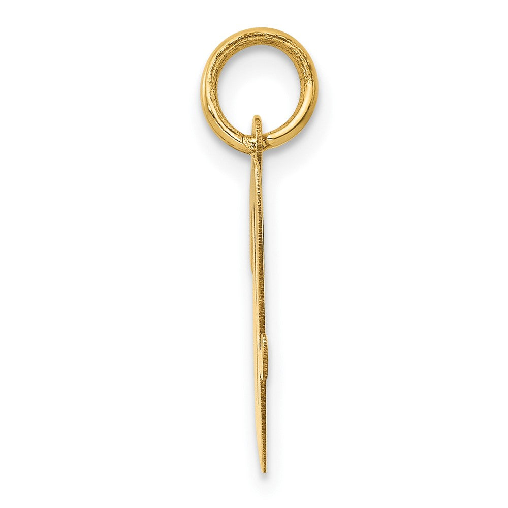 10K Gelbgold 10K Mittel Schreibschrift Buchstabe V Initiale Charm