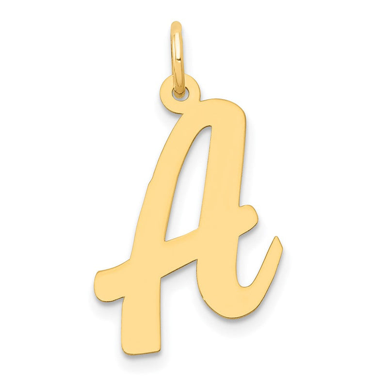 10K Gelbgold Groß Schreibschrift Buchstabe A Initiale Charm