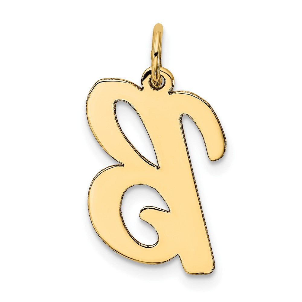 10K Gelbgold Groß Schreibschrift Buchstabe B Initiale Charm