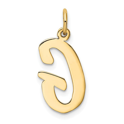 10K Gelbgold Groß Schreibschrift Buchstabe G Initiale Charm
