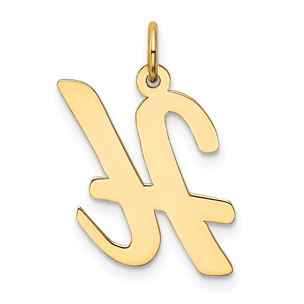 10K Gelbgold Groß Schreibschrift Buchstabe H Initiale Charm