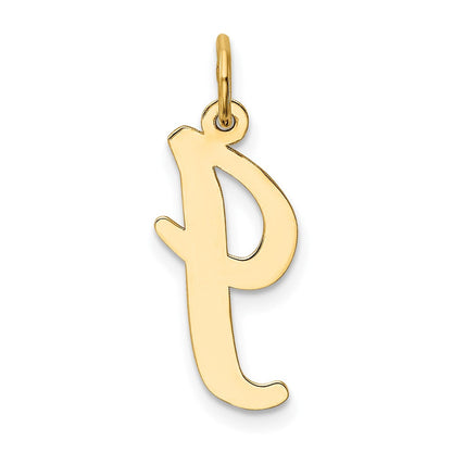 10K Gelbgold Groß Schreibschrift Buchstabe I Initiale Charm