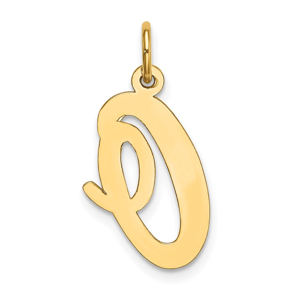 10K Gelbgold Groß Schreibschrift Buchstabe O Initiale Charm
