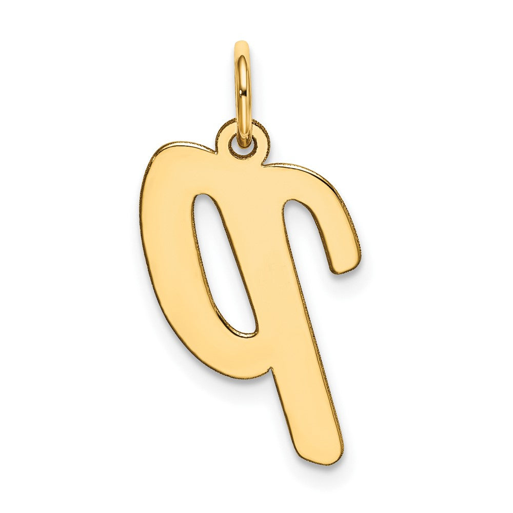 10K Gelbgold Groß Schreibschrift Buchstabe P Initiale Charm