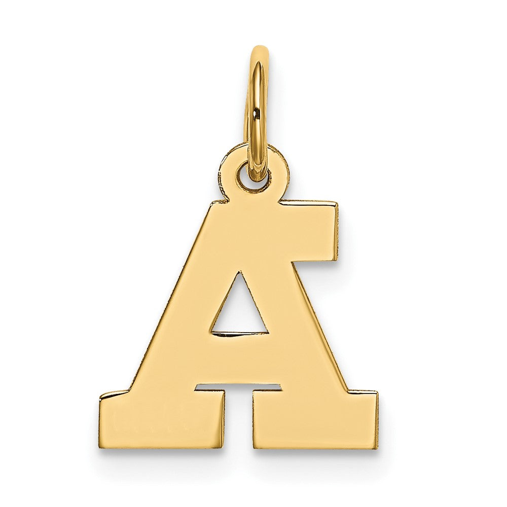 10K Gelbgold Klein Block Initiale A Charm
