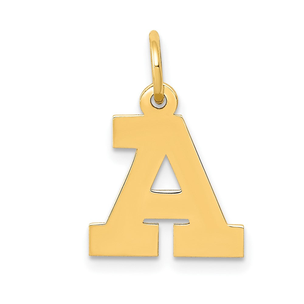 10K Gelbgold Klein Block Initiale A Charm